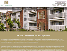 Tablet Screenshot of lincolngreenapartments.com